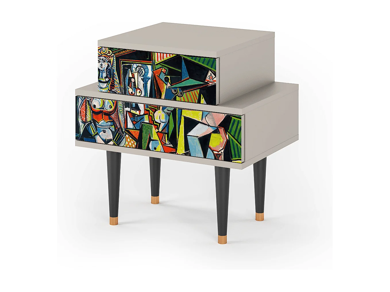 Table de nuit - 58х58х41 cm - NS1 - Women of Algiers, Sable