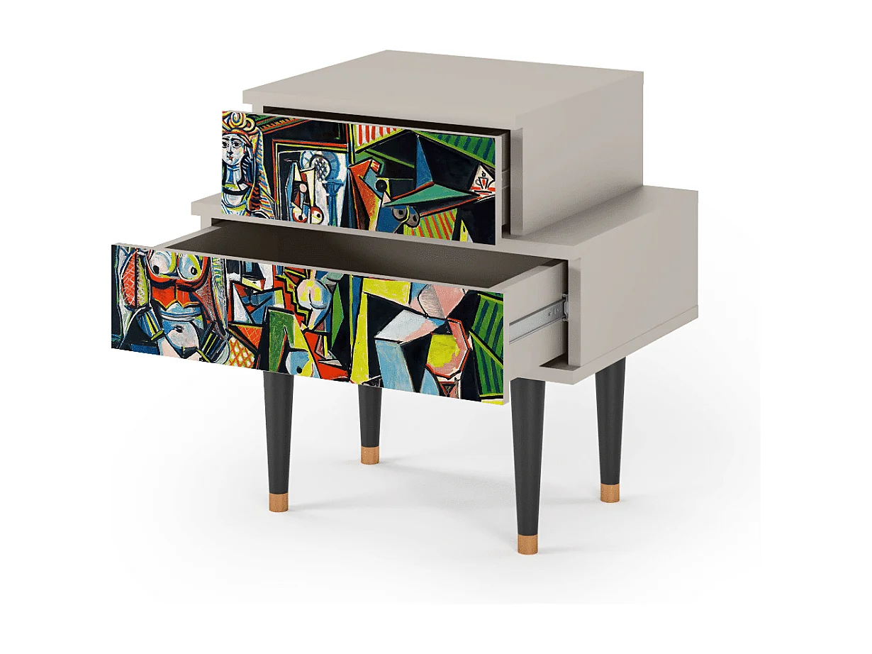 Table de nuit - 58х58х41 cm - NS1 - Women of Algiers, Sable