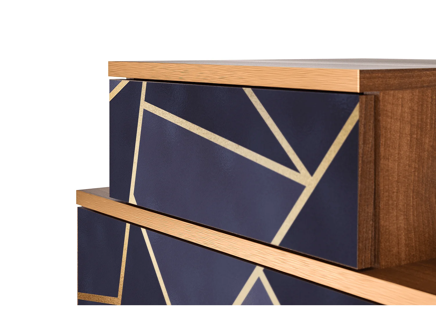 Comodino - 58х58х41 cm - NS1 - The Amethyst, Noce