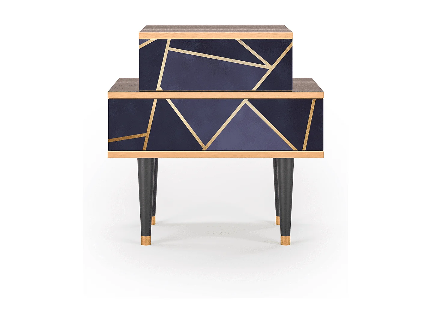 Table de nuit - 58х58х41 cm - NS1 - The Amethyst, Noyer