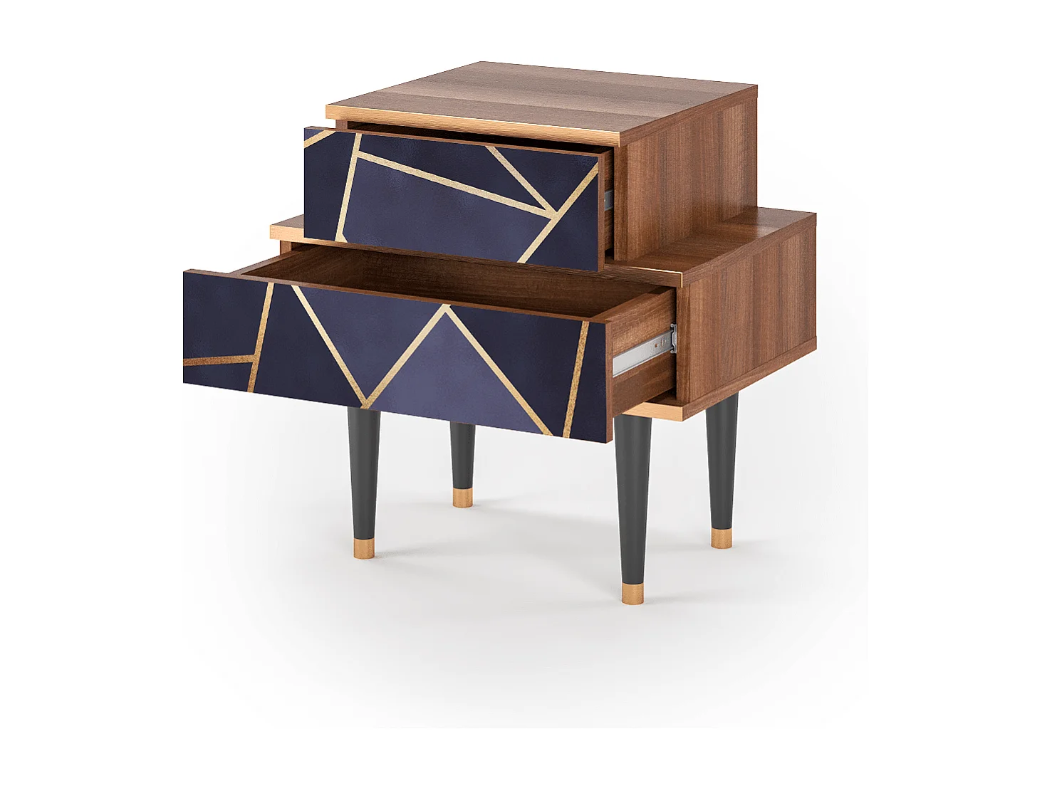 Table de nuit - 58х58х41 cm - NS1 - The Amethyst, Noyer