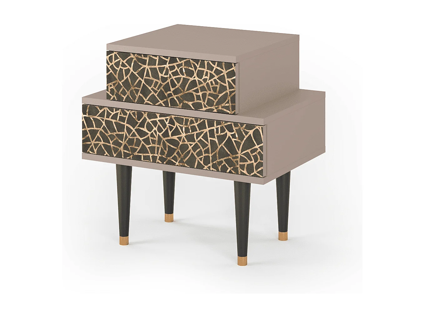 Nachtkastje - 58х58х41 cm - NS1 - Enlarged Leaf, Latte