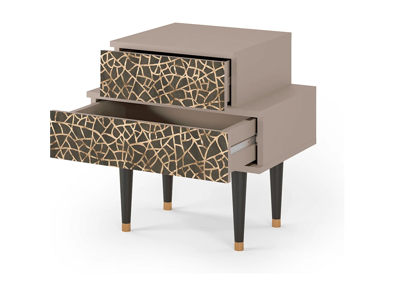 Nachtkastje - 58х58х41 cm - NS1 - Enlarged Leaf, Latte