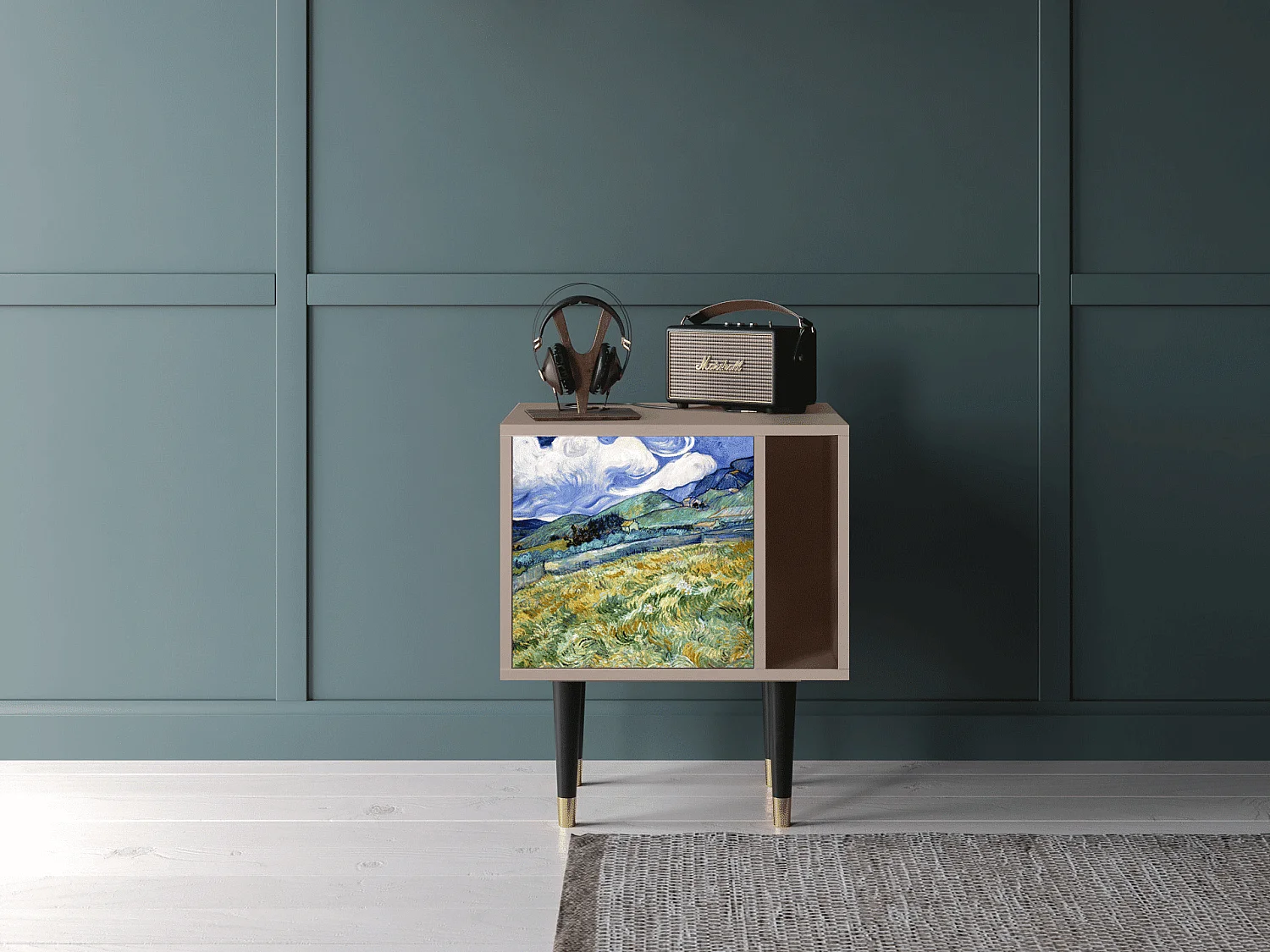 Table de nuit - 57х69х48 cm - S2 - Landscape, Latte