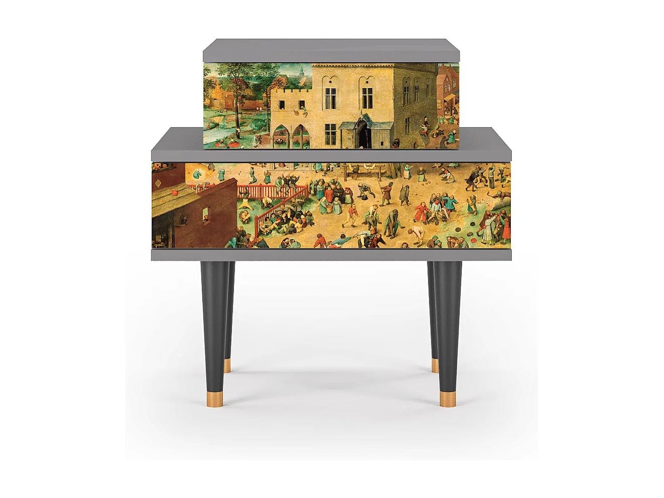 Stolik nocny - 58х58х41 cm - NS1 - Children Games, Szary