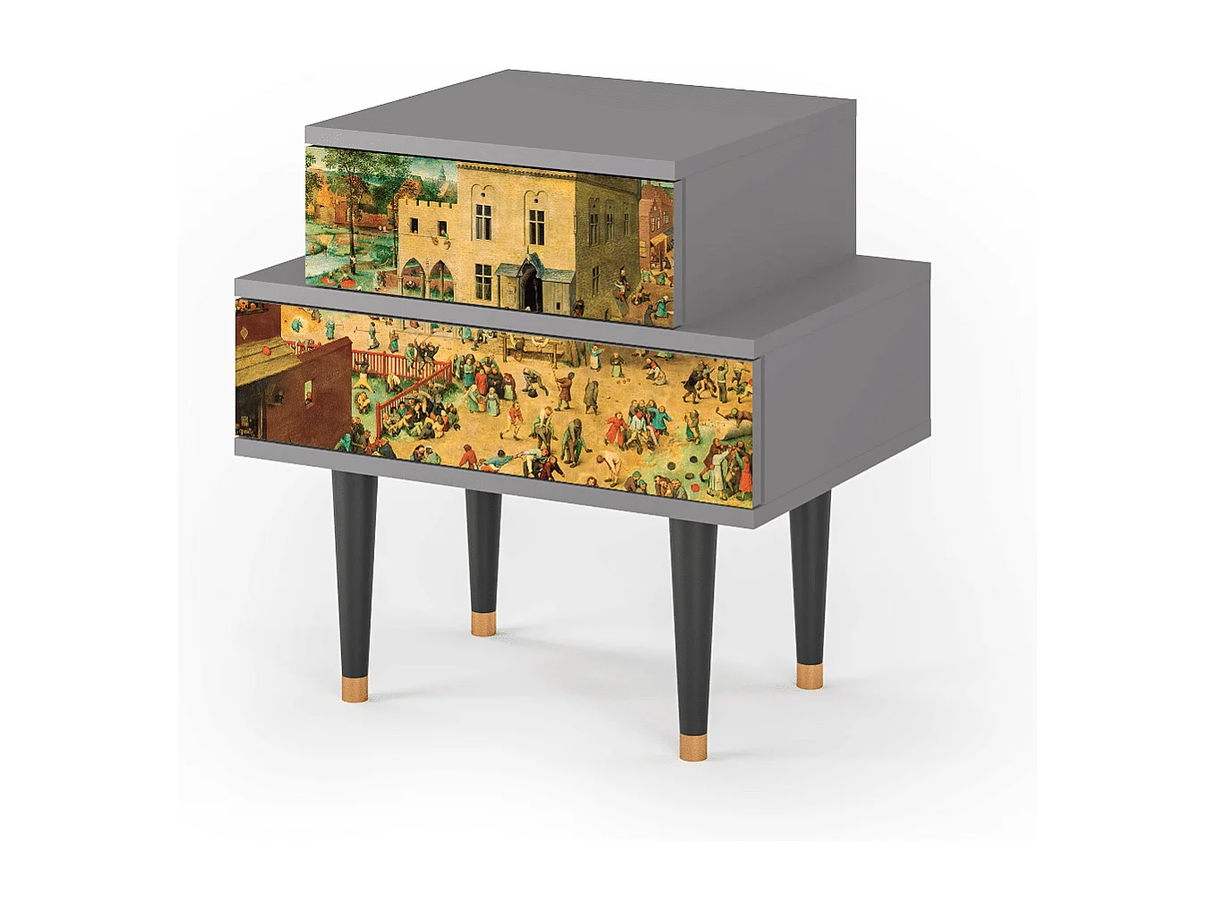 Table de nuit - 58х58х41 cm - NS1 - Children Games, Gris