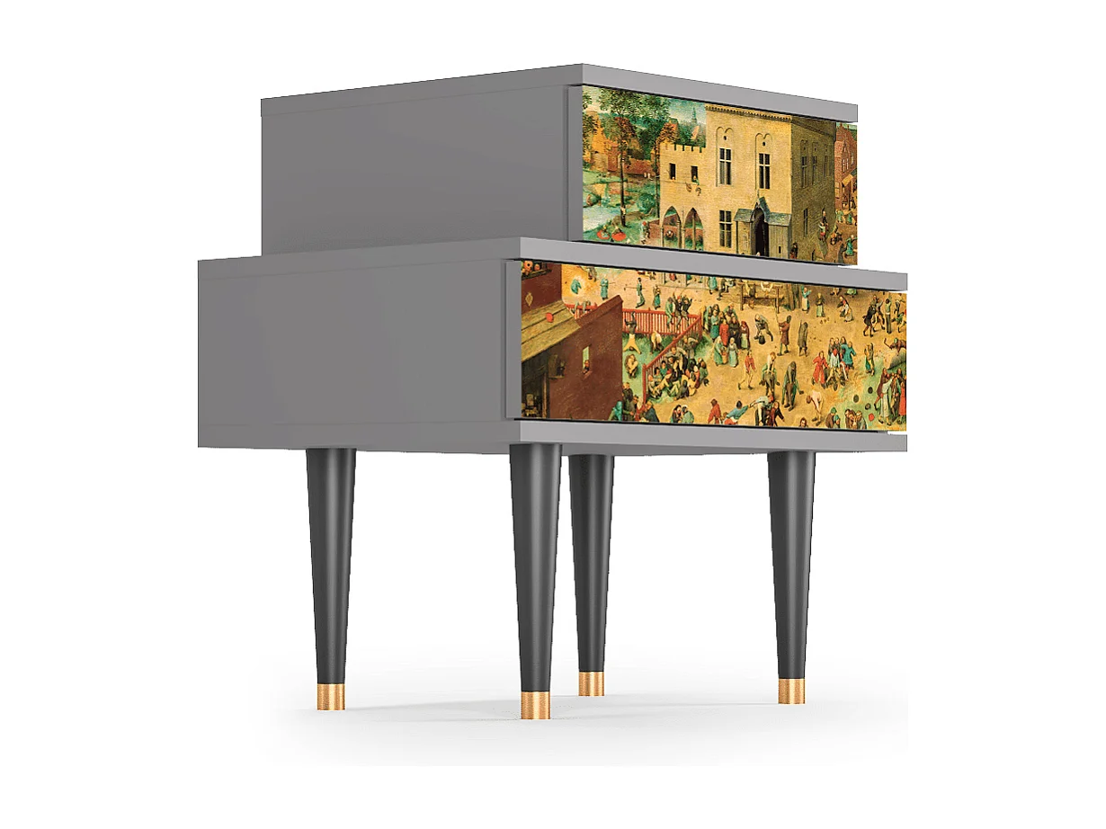 Table de nuit - 58х58х41 cm - NS1 - Children Games, Gris