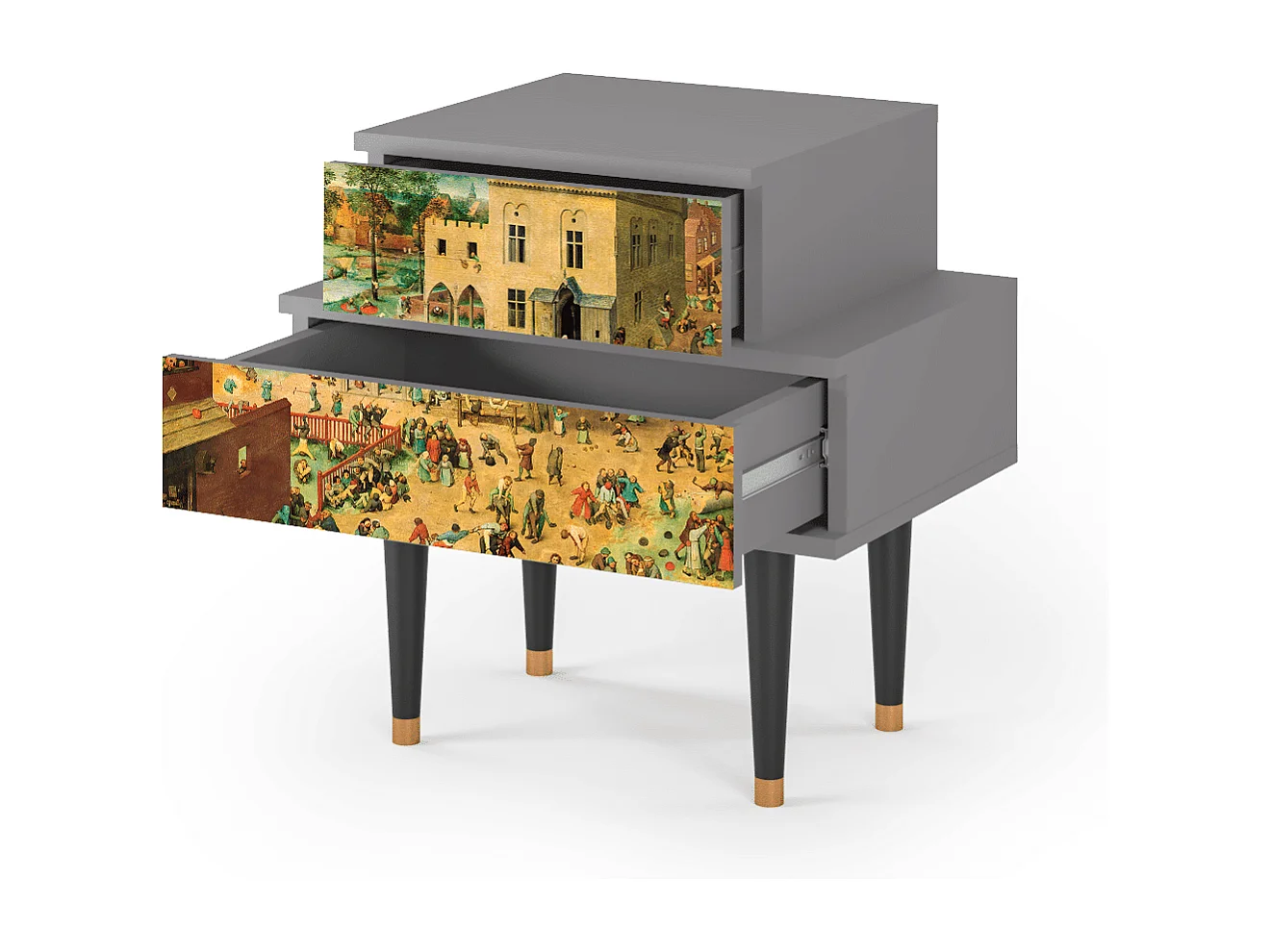 Table de nuit - 58х58х41 cm - NS1 - Children Games, Gris