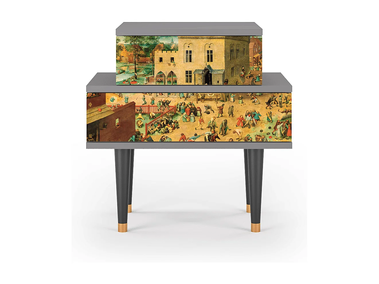 Stolik nocny - 58х58х41 cm - NS1 - Children Games, Szary