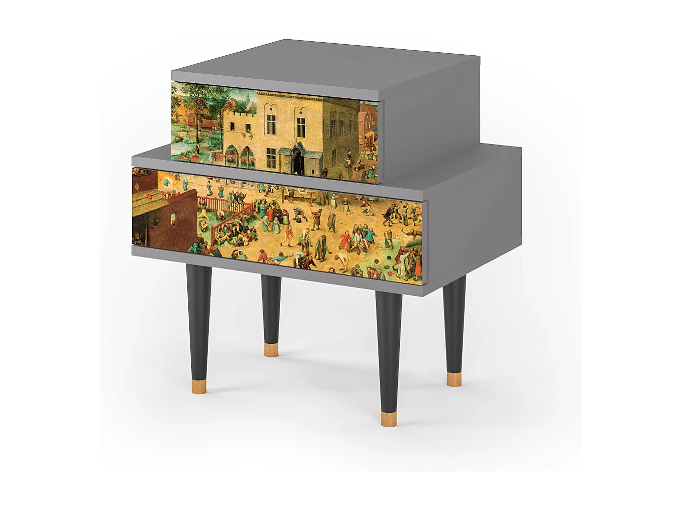 Stolik nocny - 58х58х41 cm - NS1 - Children Games, Szary