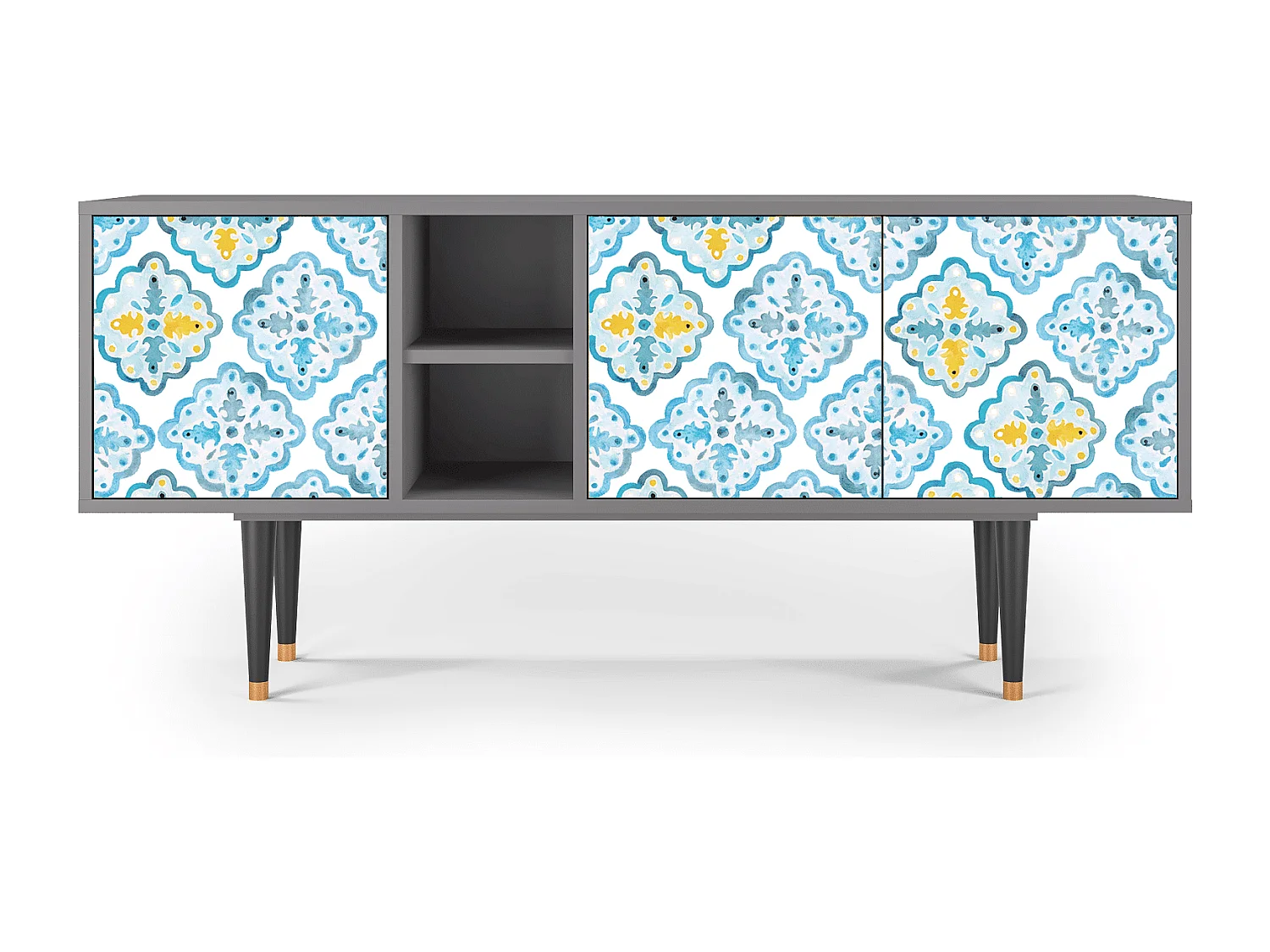 Szafka RTV - 150х69х41 cm - T5 - Portugese tiles, Szary