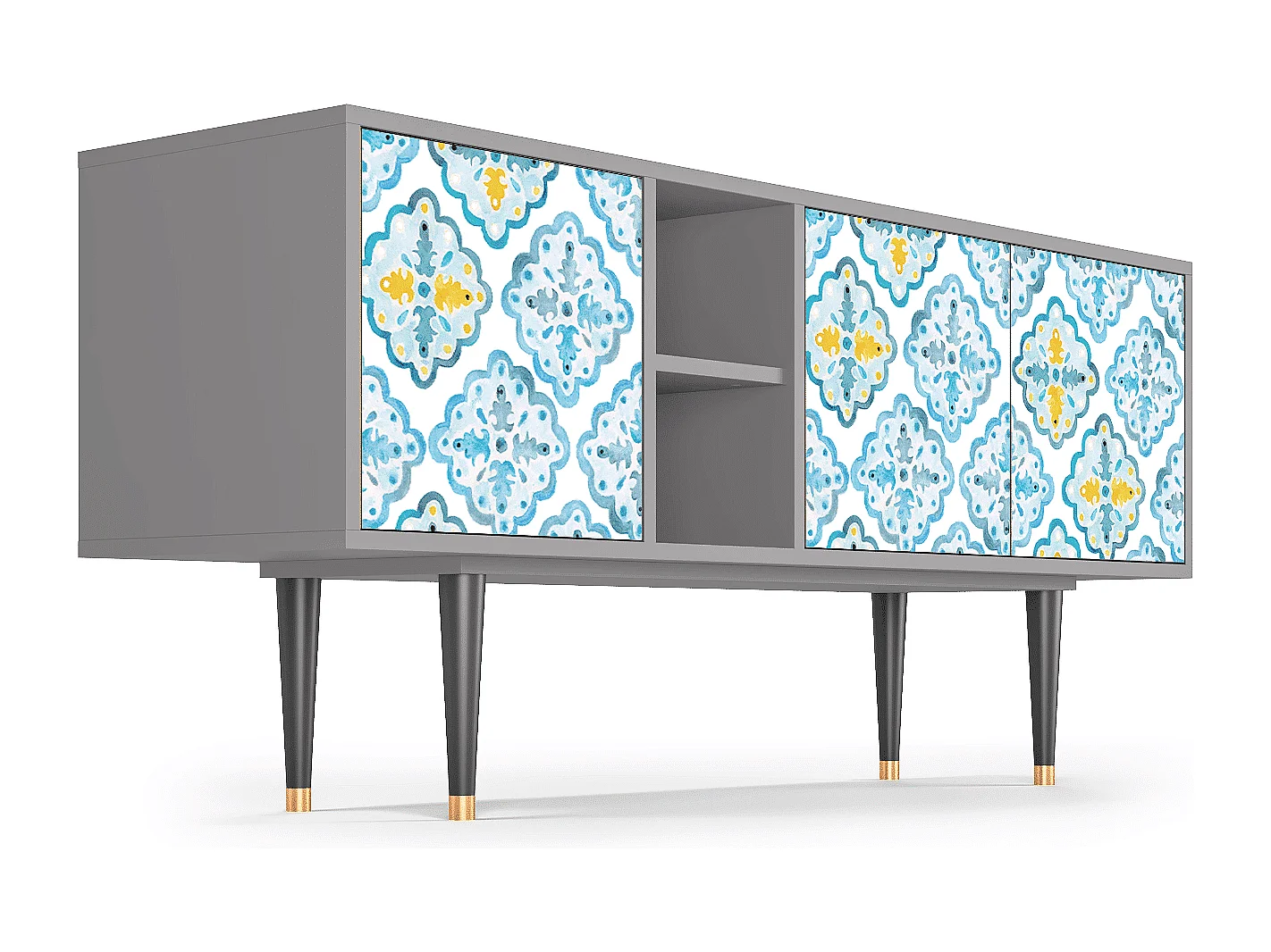 Szafka RTV - 150х69х41 cm - T5 - Portugese tiles, Szary