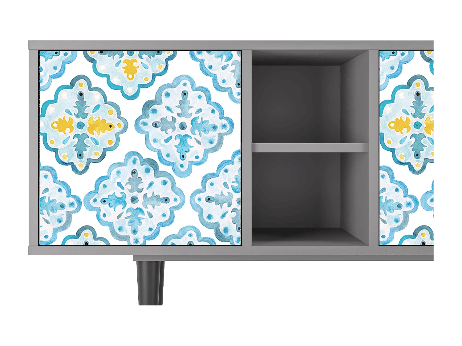 Szafka RTV - 150х69х41 cm - T5 - Portugese tiles, Szary