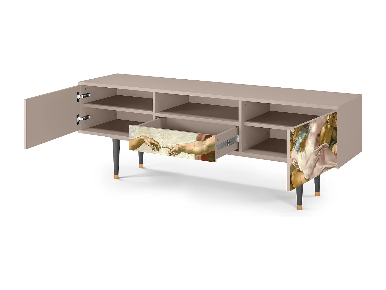 TV-Möbel - 170х59х41 cm - T6 - The Creation of Adam, Latte