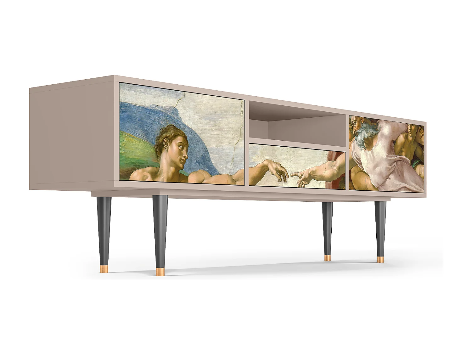 TV-Möbel - 170х59х41 cm - T6 - The Creation of Adam, Latte