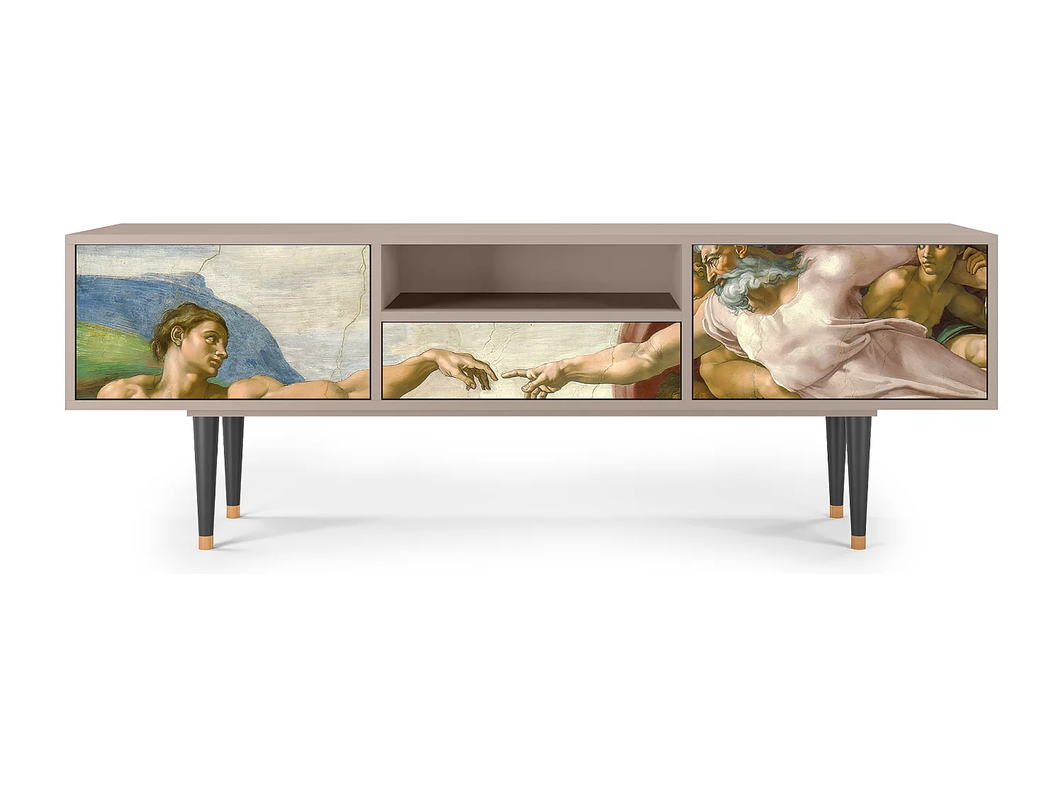 Mueble de TV - 170х59х41 cm - T6 - The Creation of Adam, Latte