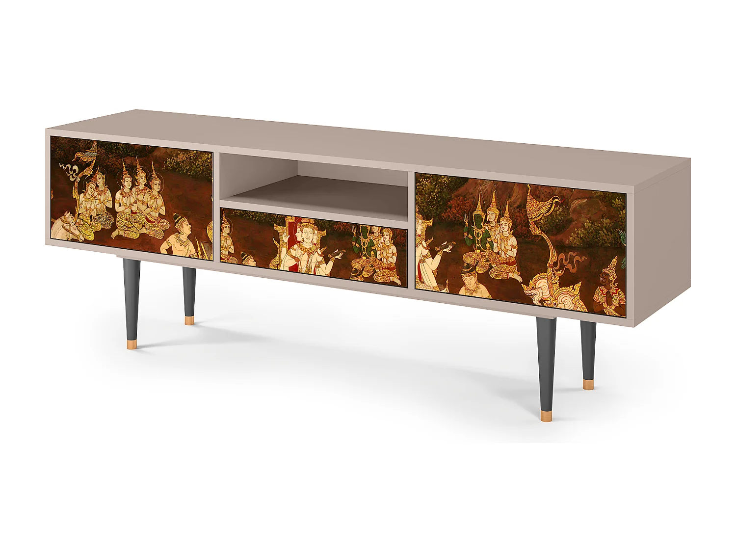 Mueble de TV - 170х59х41 cm - T6 - The Creation of Adam, Latte