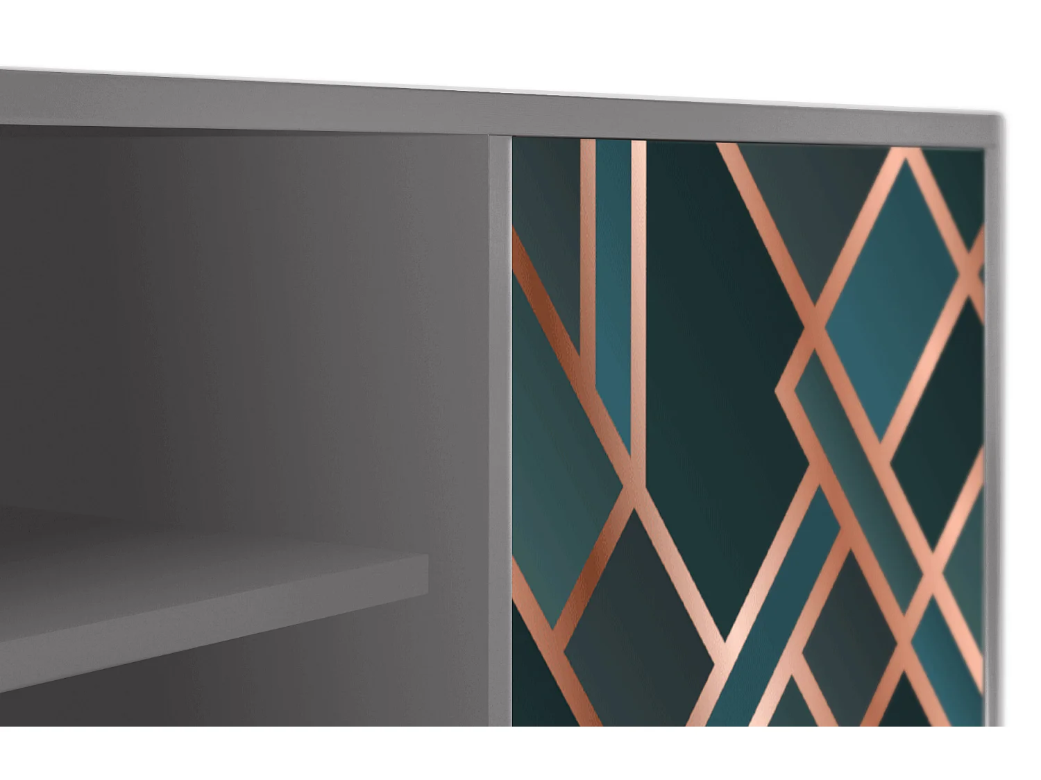 Meuble TV - 170х69х48 cm - T2 - Bronze Crossroad, Gris