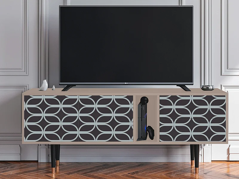 Mueble de TV - 170х69х48 cm - T1 - Braided Blue, Latte