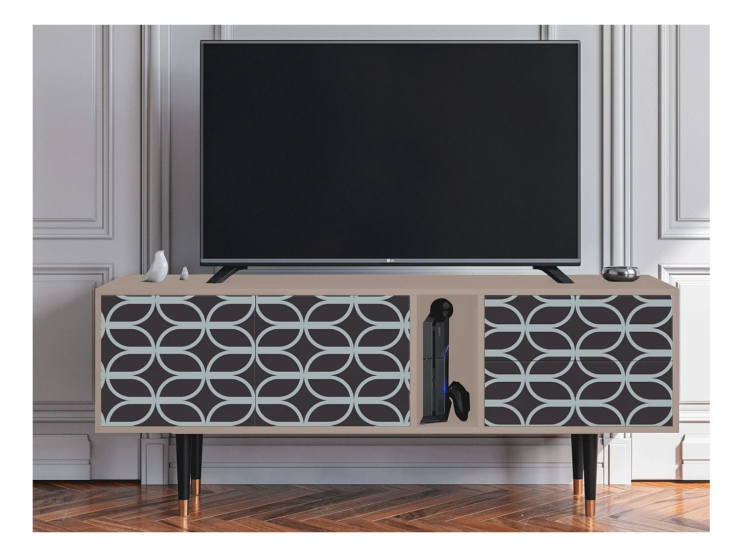 TV-Möbel - 170х69х48 cm - T1 - Braided Blue, Latte