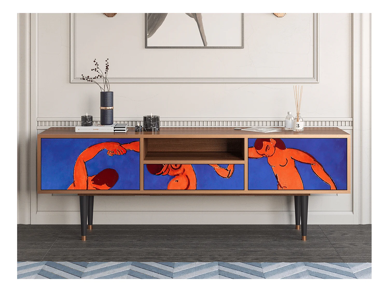 Meuble TV - 170х59х41 cm - T6 - The Dance by Matisse , Noyer