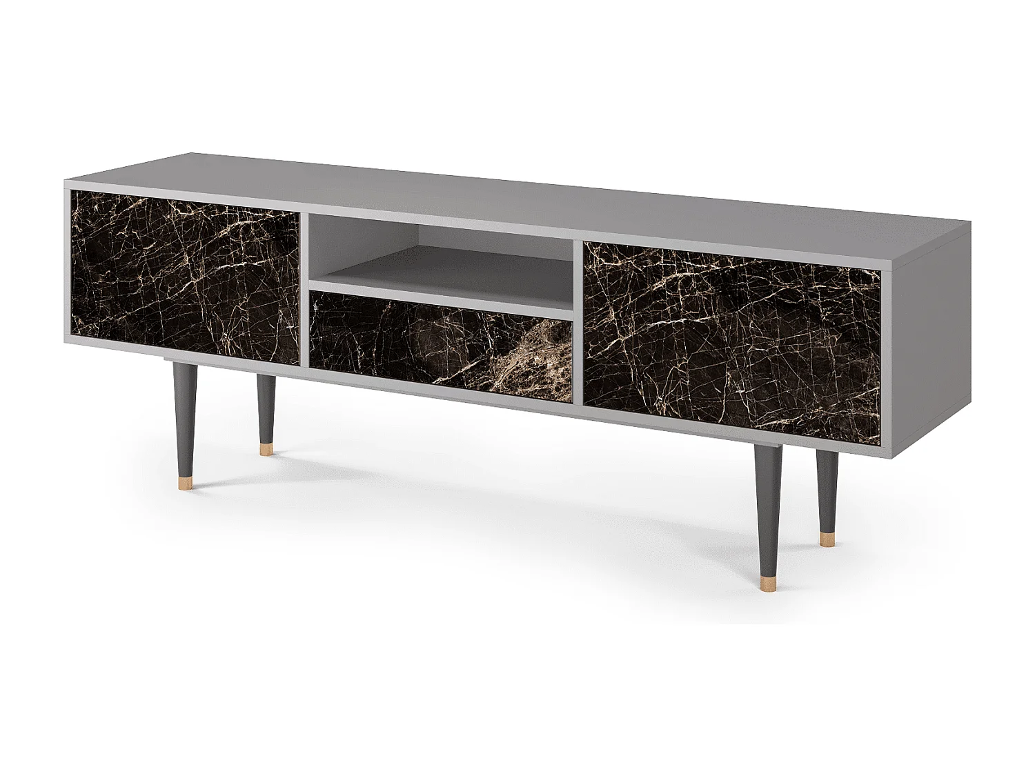 Meuble TV - 170х59х41 cm - T6 - Night Abyss, Gris