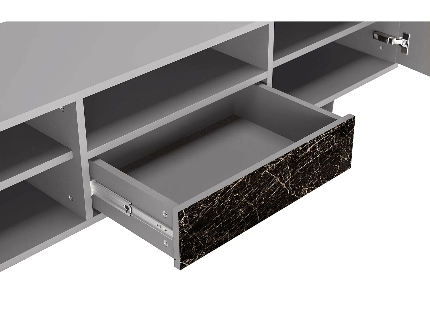 Meuble TV - 170х59х41 cm - T6 - Night Abyss, Gris