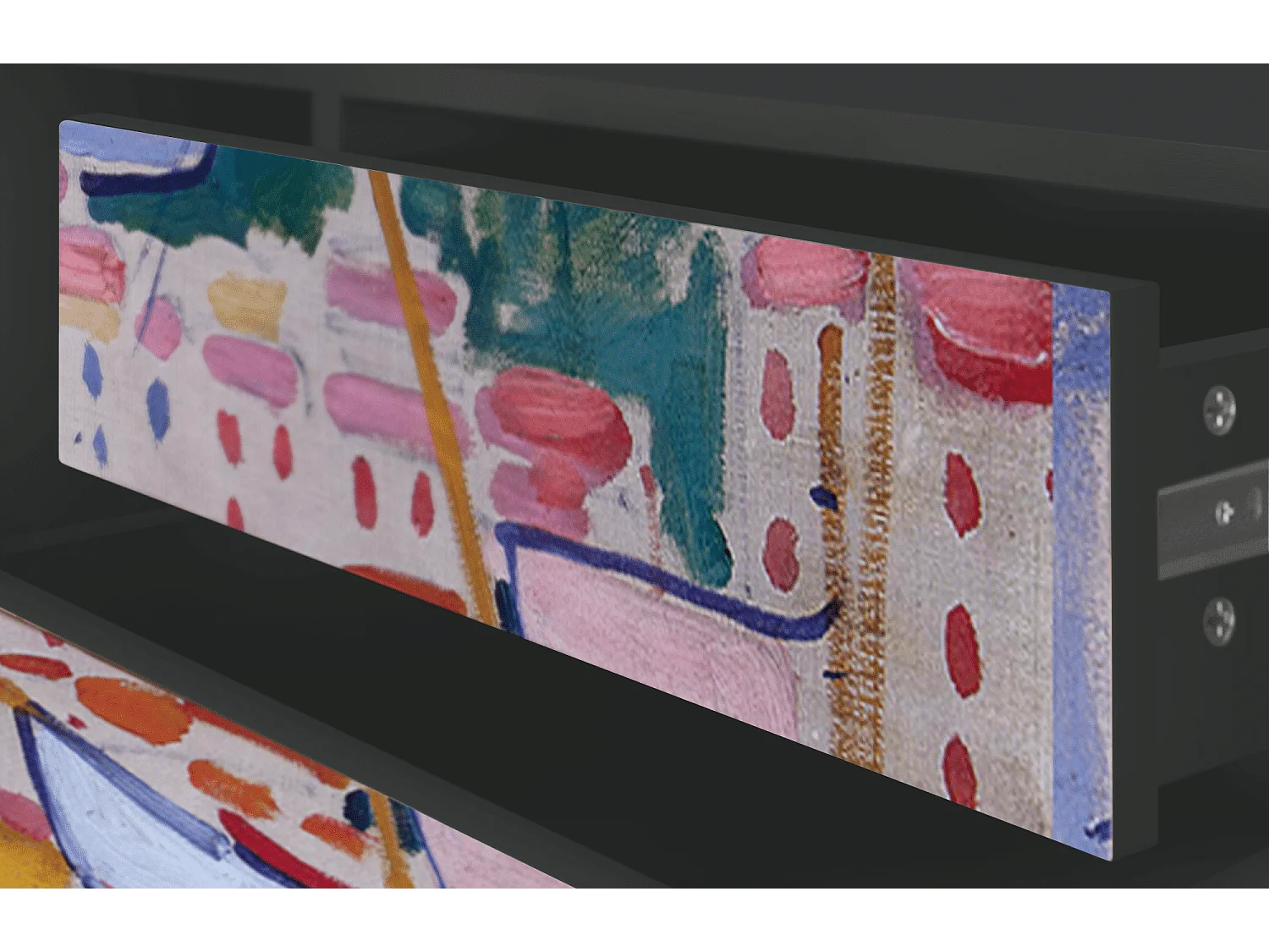 Meuble TV - 170х59х48 cm - T4 - The Port of Collioure , Anthracite