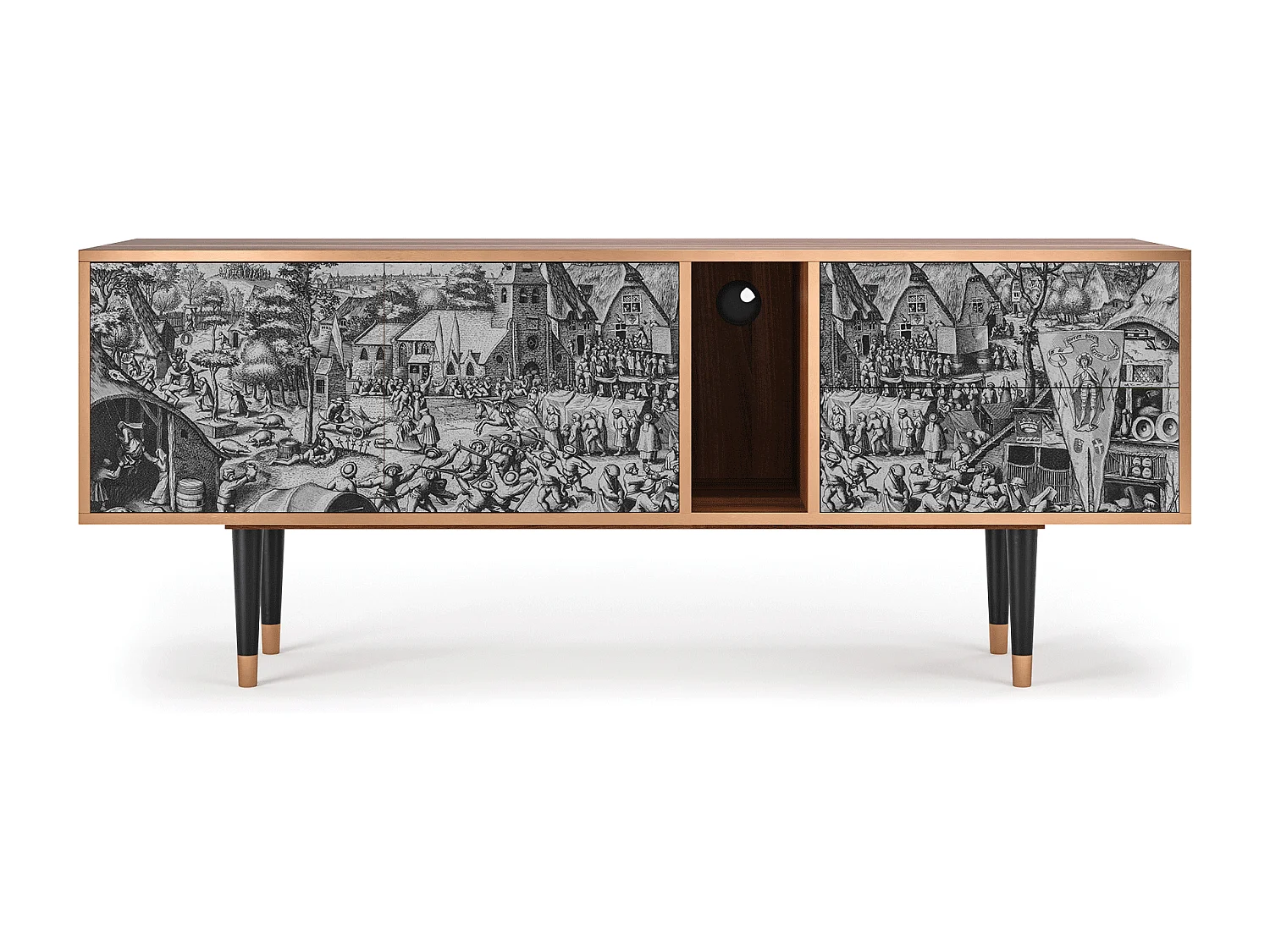 Meuble TV - 170х69х48 cm - T1 - The Festival of Saint, Noyer