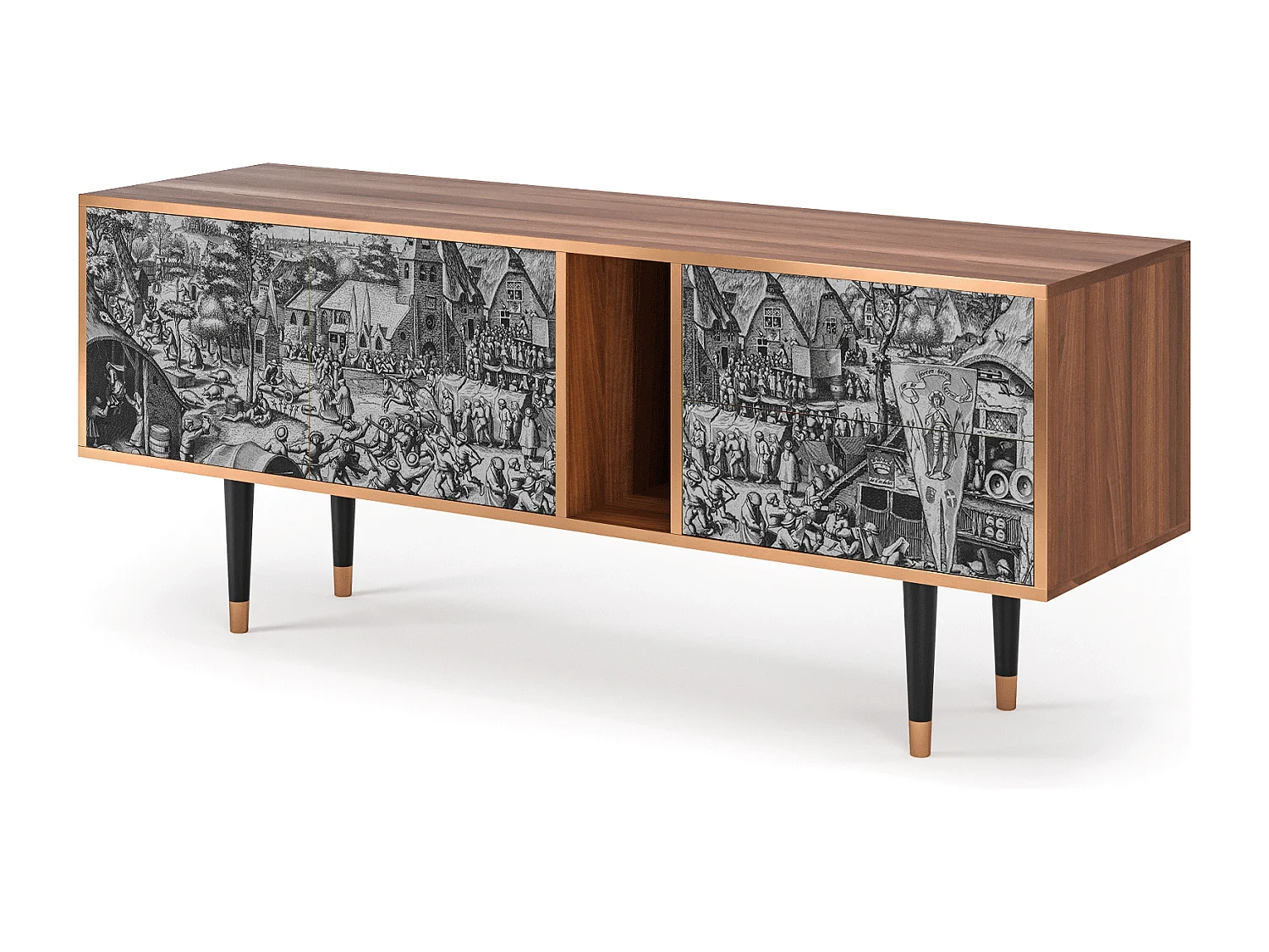 Meuble TV - 170х69х48 cm - T1 - The Festival of Saint, Noyer