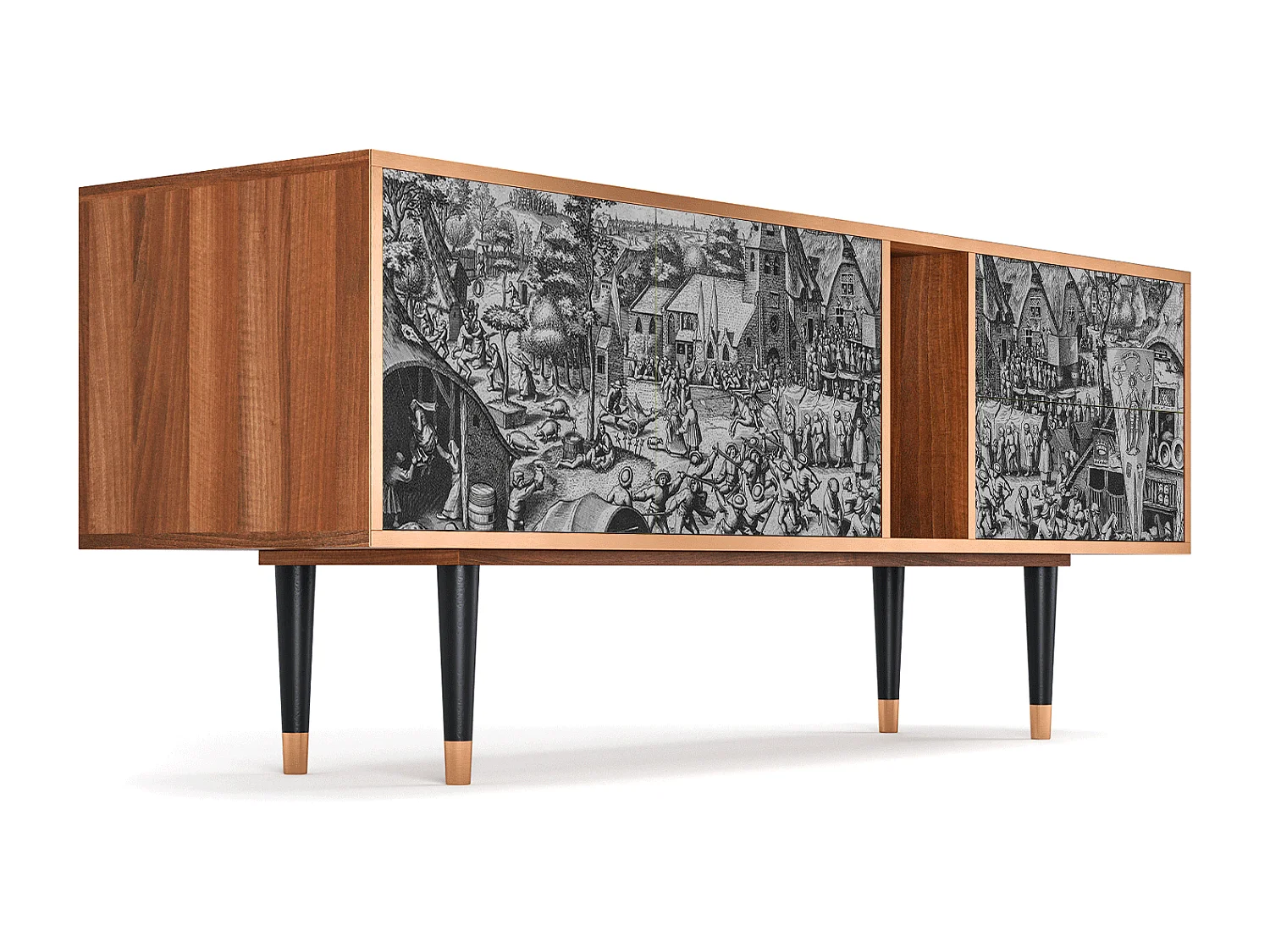 Meuble TV - 170х69х48 cm - T1 - The Festival of Saint, Noyer