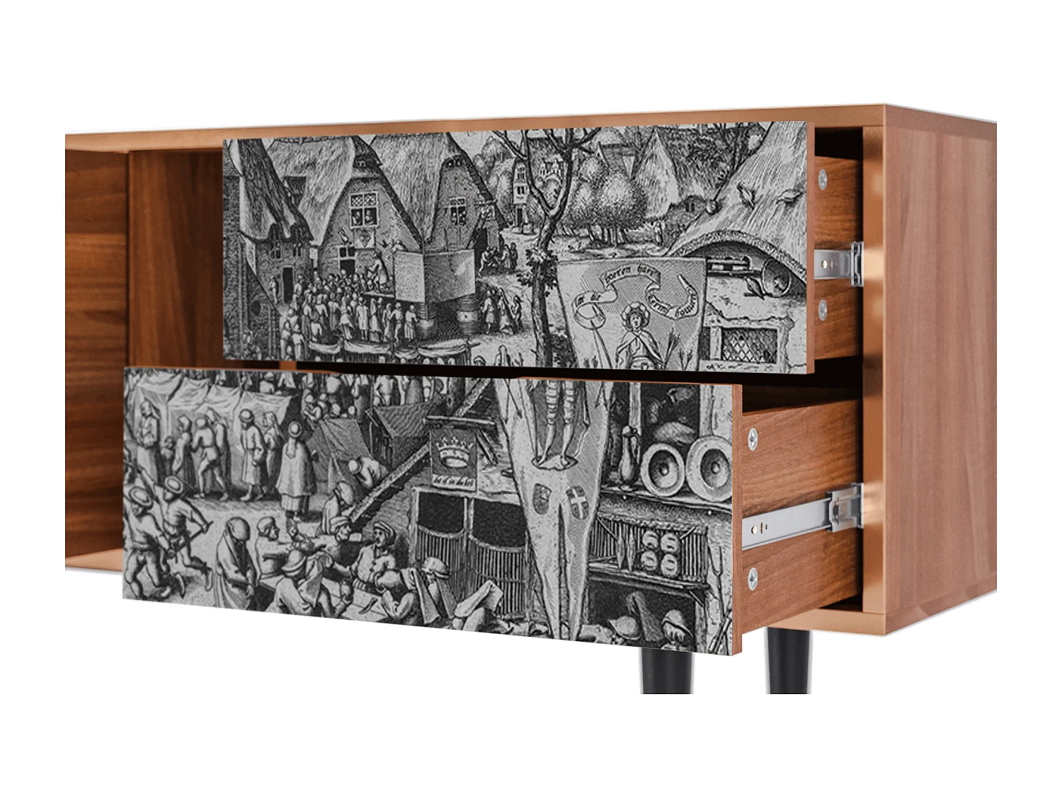 Meuble TV - 170х69х48 cm - T1 - The Festival of Saint, Noyer