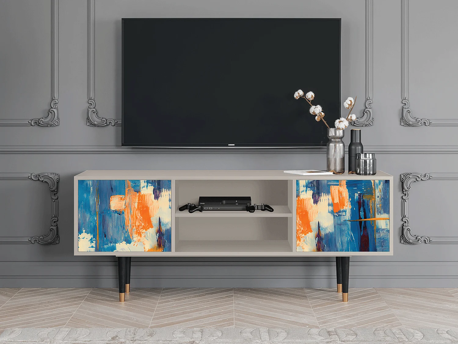 TV-meubel - 170х69х48 cm - T2 - Abstract Expressionism, Zand