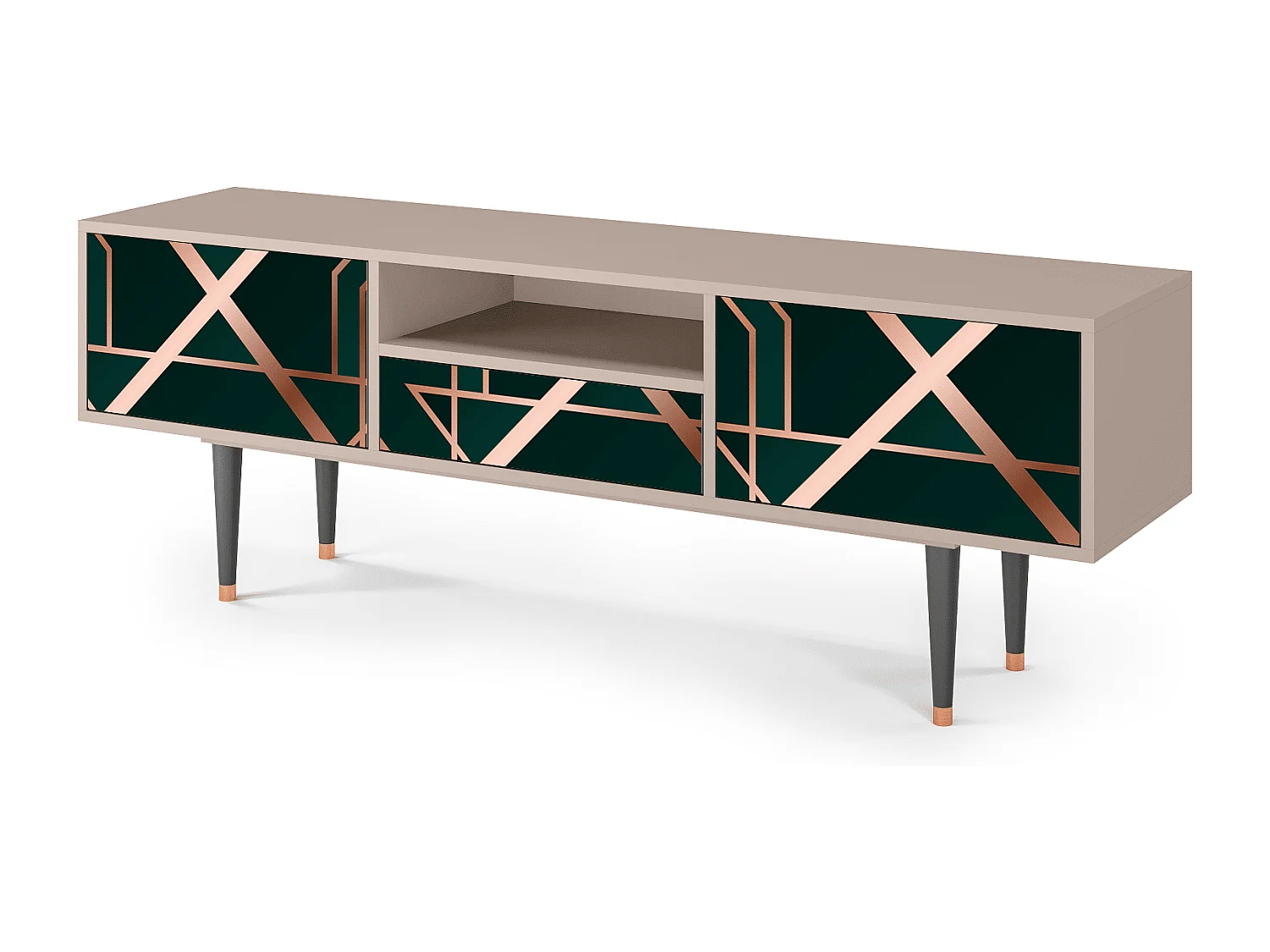 Meuble TV - 170х59х41 cm - T6 - Emerald Gatsby, Latte