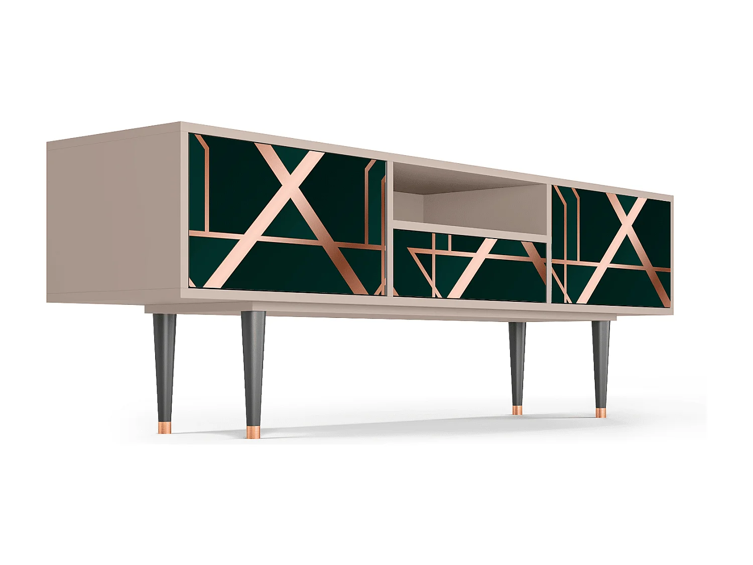 Meuble TV - 170х59х41 cm - T6 - Emerald Gatsby, Latte