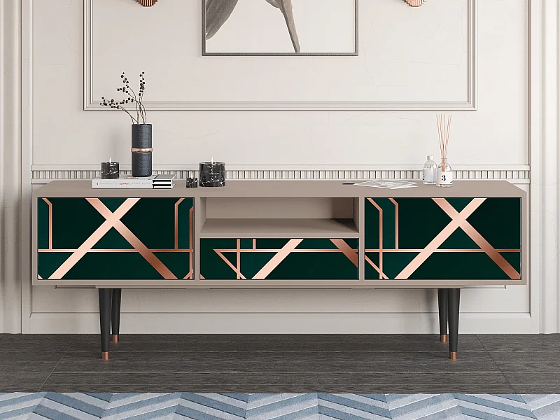 TV-Möbel - 170х59х41 cm - T6 - Emerald Gatsby, Latte