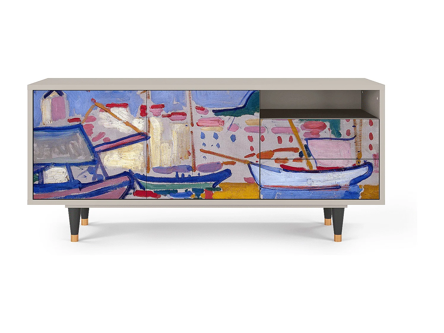 Mueble de TV - 125х56х41 cm - T7 - The Port of Collioure , Arena