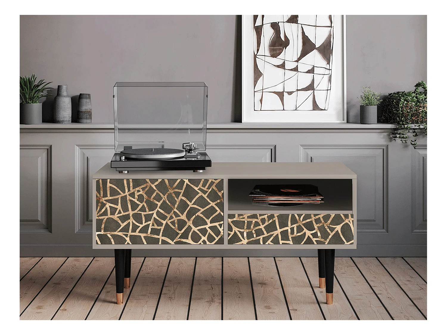 TV-Möbel - 115х59х48 cm - T3 - Enlarged Leaf, Sand