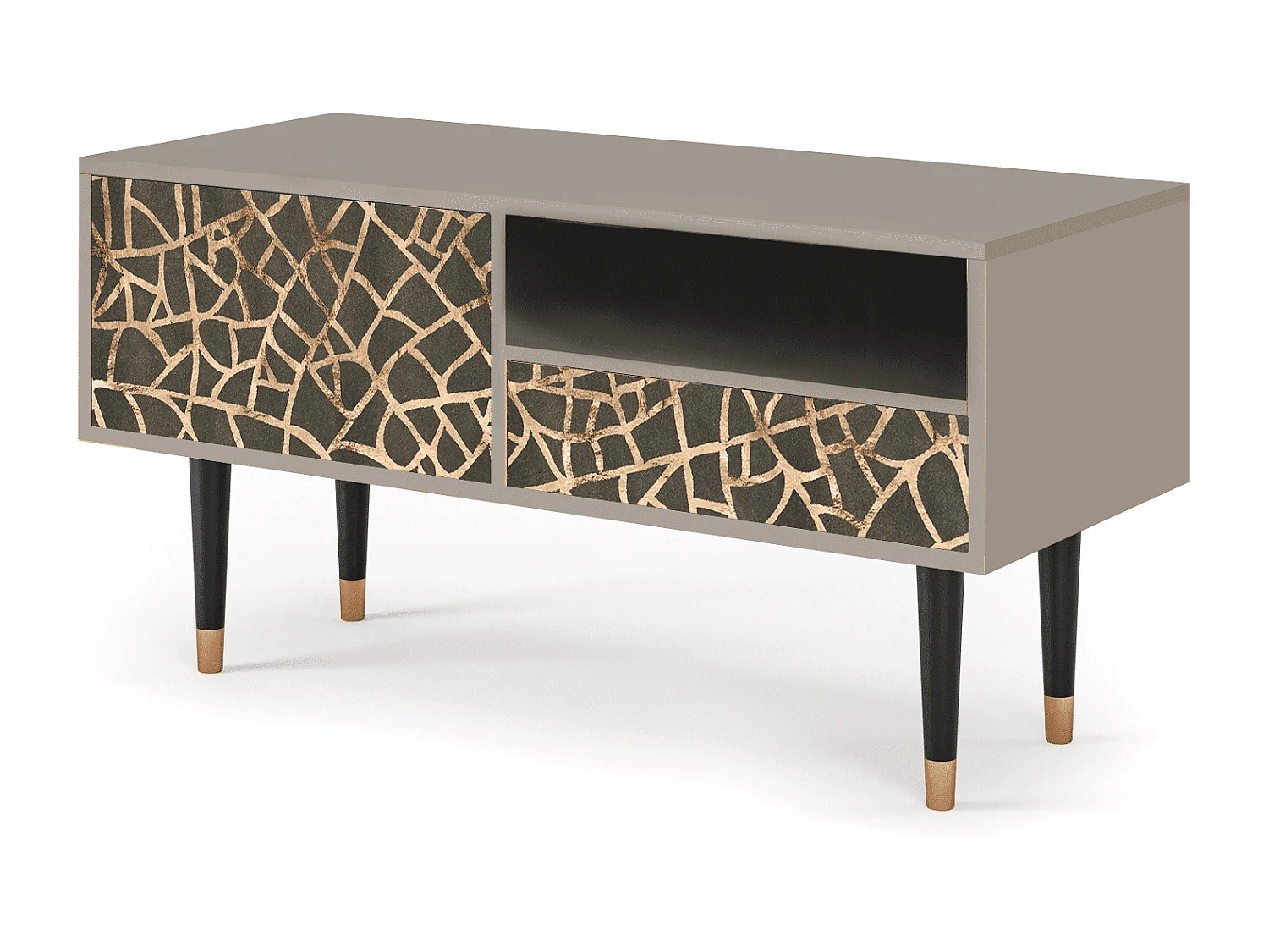 Meuble TV - 115х59х48 cm - T3 - Enlarged Leaf, Sable