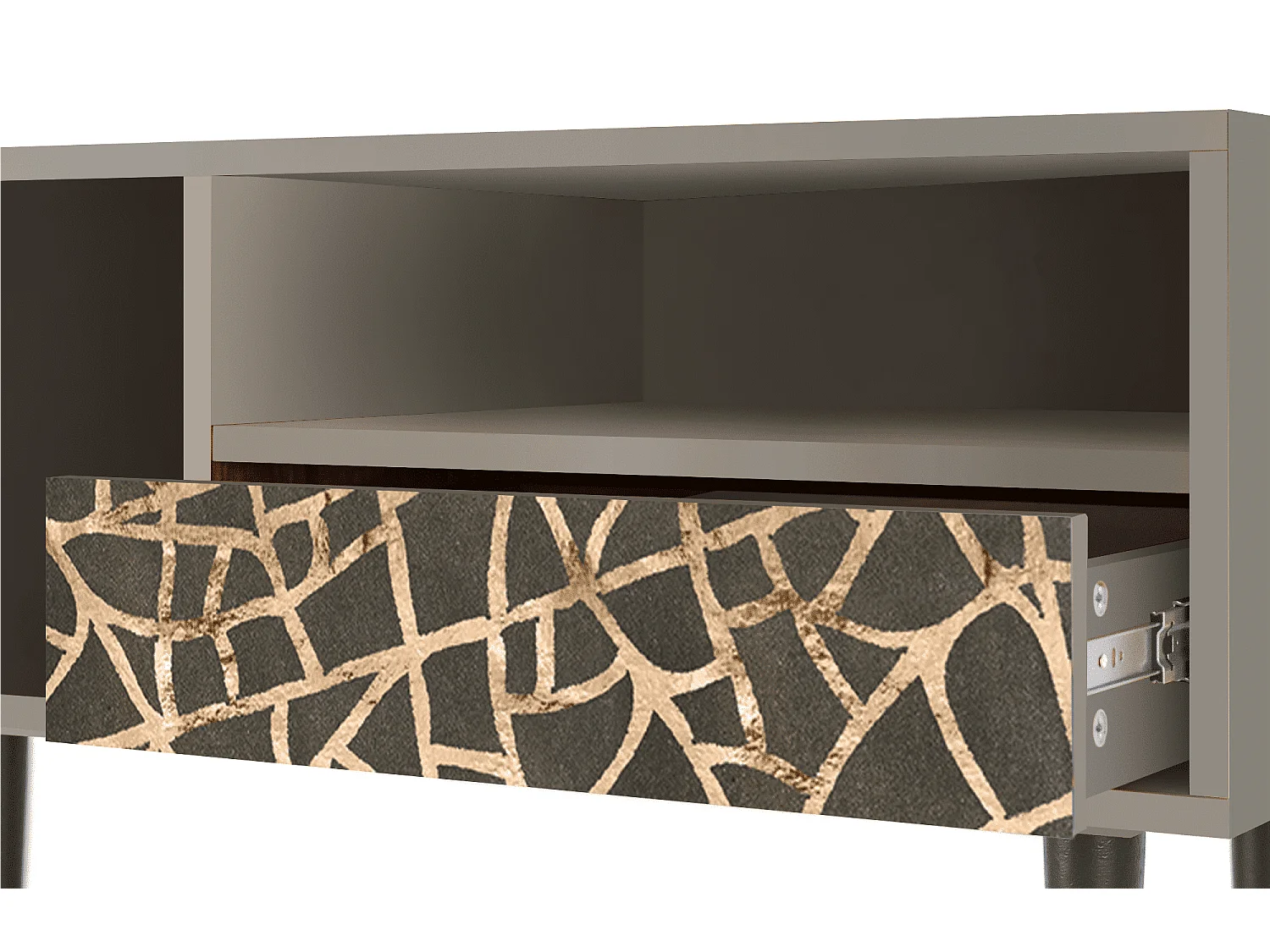 Meuble TV - 115х59х48 cm - T3 - Enlarged Leaf, Sable