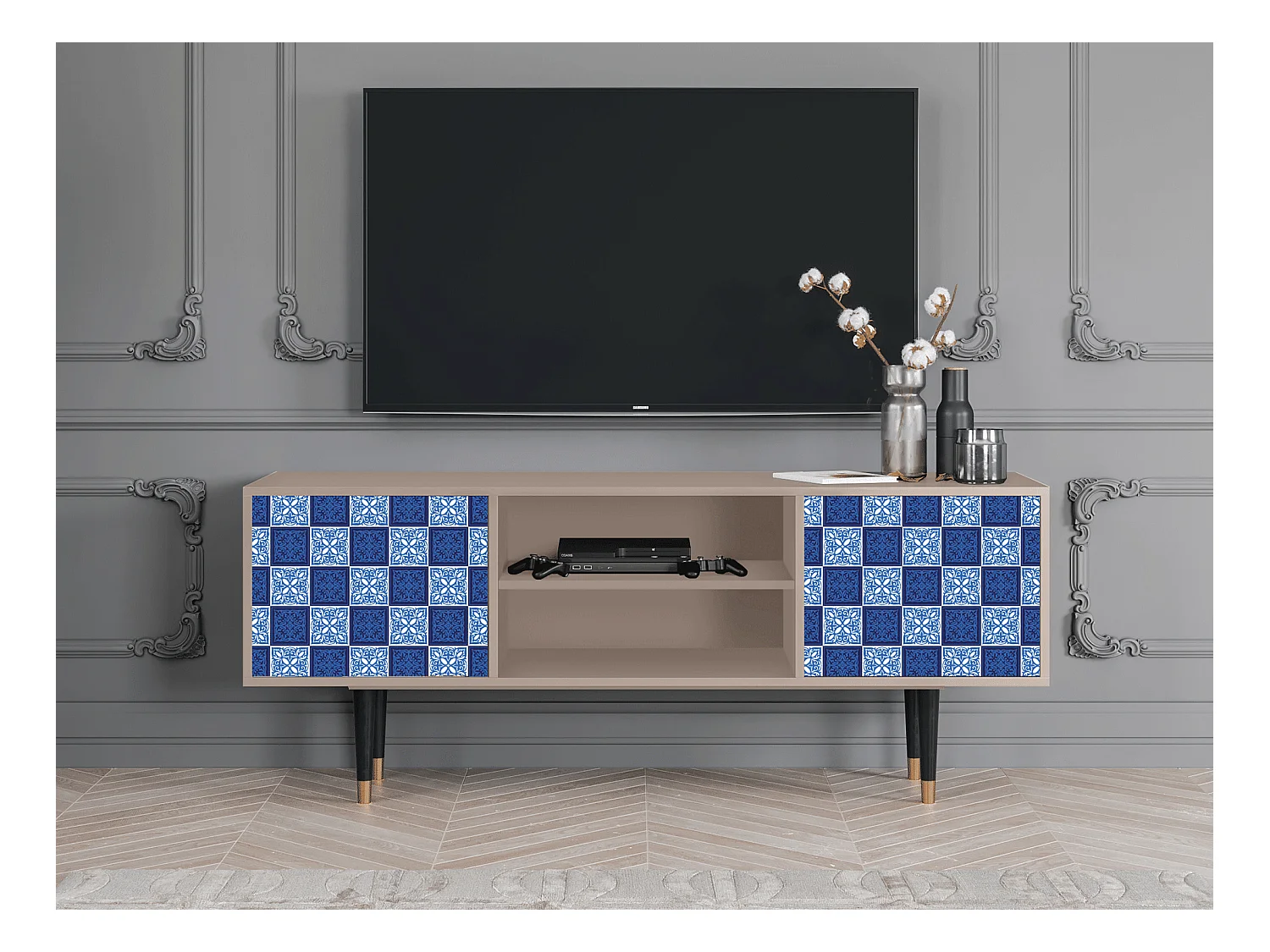 Meuble TV - 170х69х48 cm - T2 - Light Path, Latte