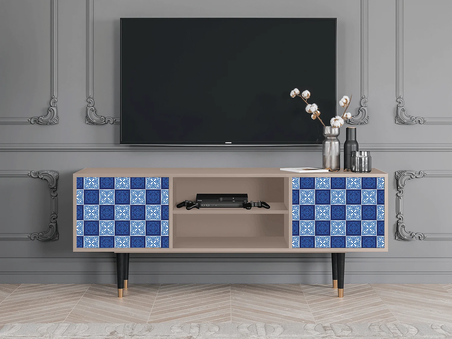 Meuble TV - 170х69х48 cm - T2 - Light Path, Latte