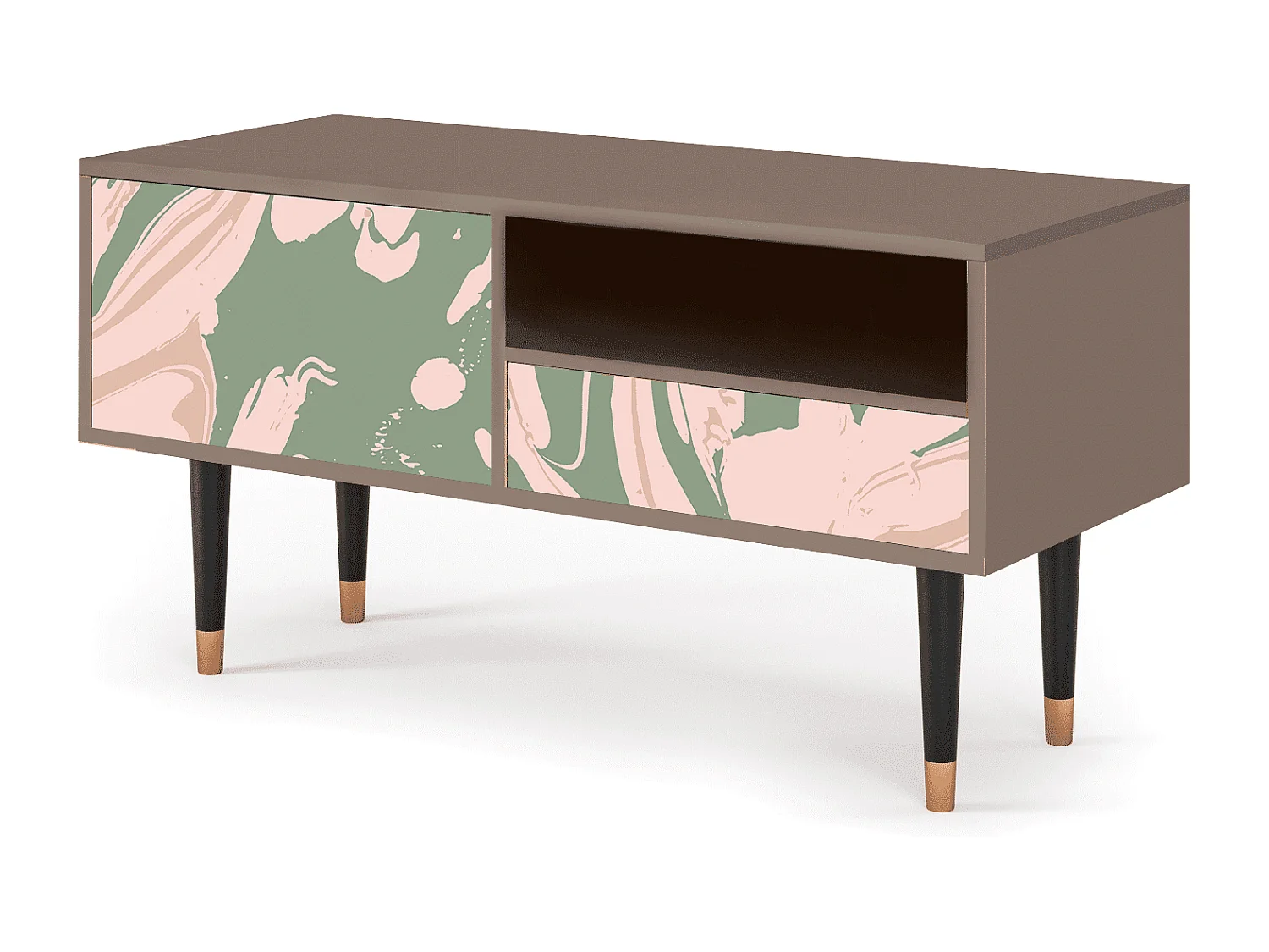 Mueble de TV - 115х59х48 cm - T3 - Aquarelle, Latte