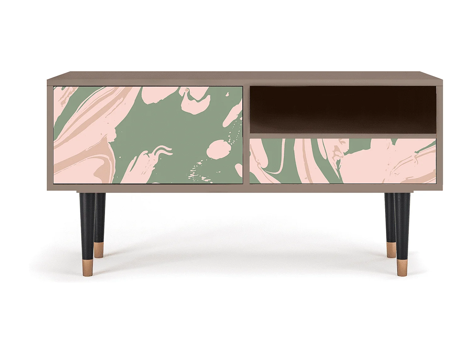 Meuble TV - 115х59х48 cm - T3 - Aquarelle, Latte