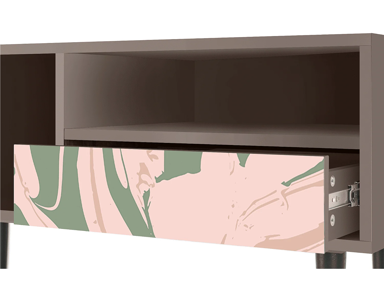 Meuble TV - 115х59х48 cm - T3 - Aquarelle, Latte