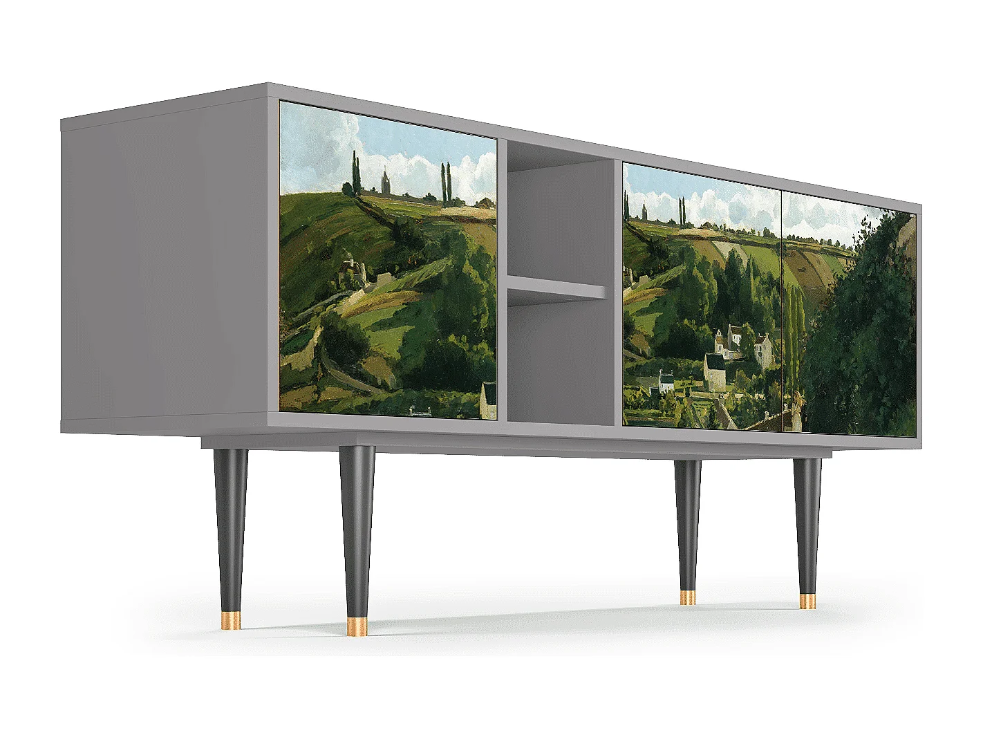 Meuble TV - 150х69х41 cm - T5 - Jalais Hill by Pissarro, Gris