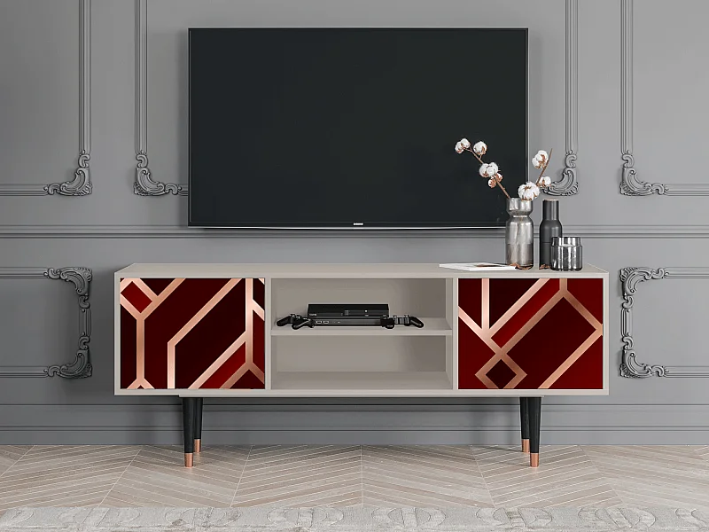 Meuble TV - 170х69х48 cm - T2 - Velvet 1920's, Sable