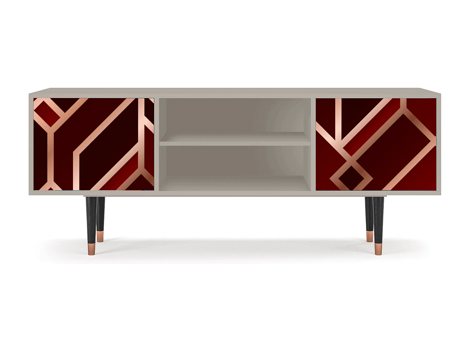 TV-Möbel - 170х69х48 cm - T2 - Velvet 1920's, Sand