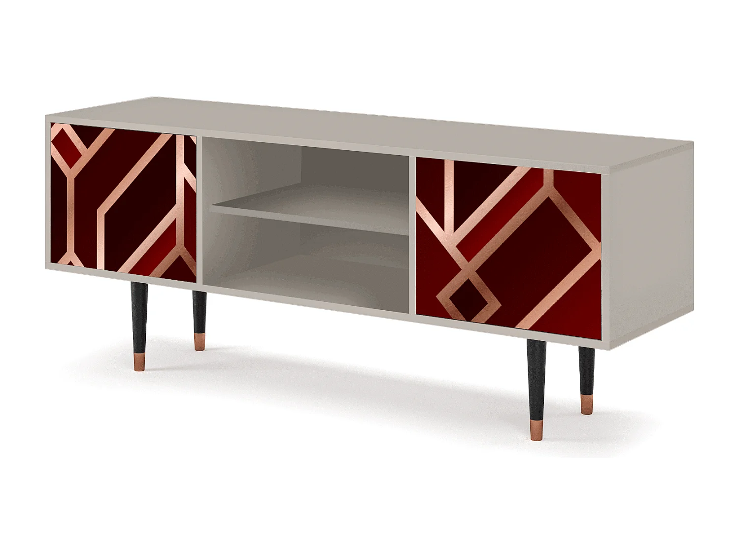 TV-Möbel - 170х69х48 cm - T2 - Velvet 1920's, Sand