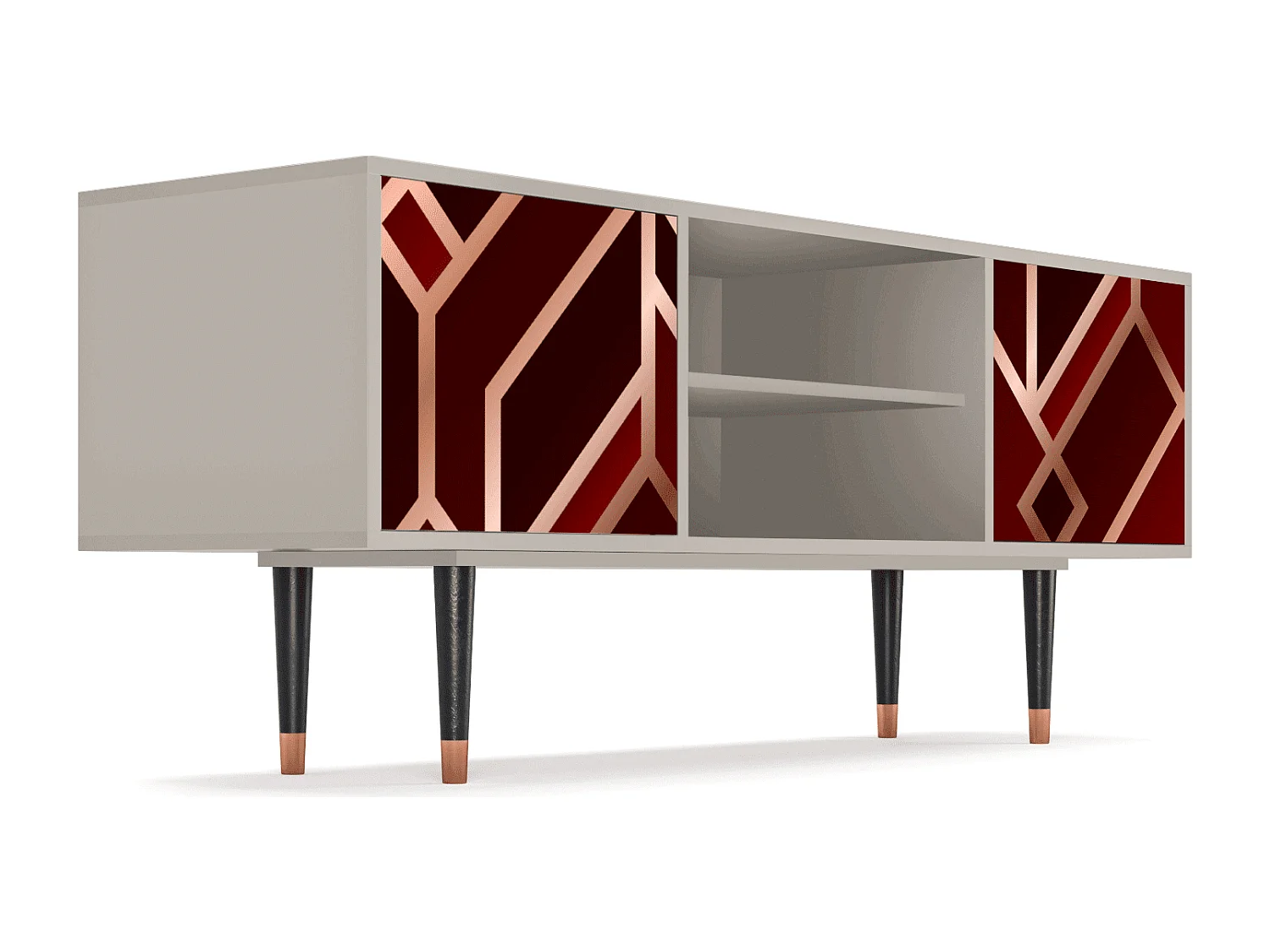 TV-Möbel - 170х69х48 cm - T2 - Velvet 1920's, Sand